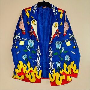 Harley Quinn Blue Birds Of Prey Blazer Jacket Cosplay Studio Size XL